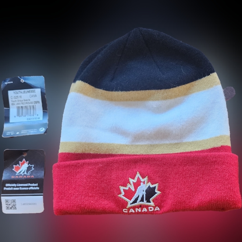 Team Canada Nike Youth stripe beanie